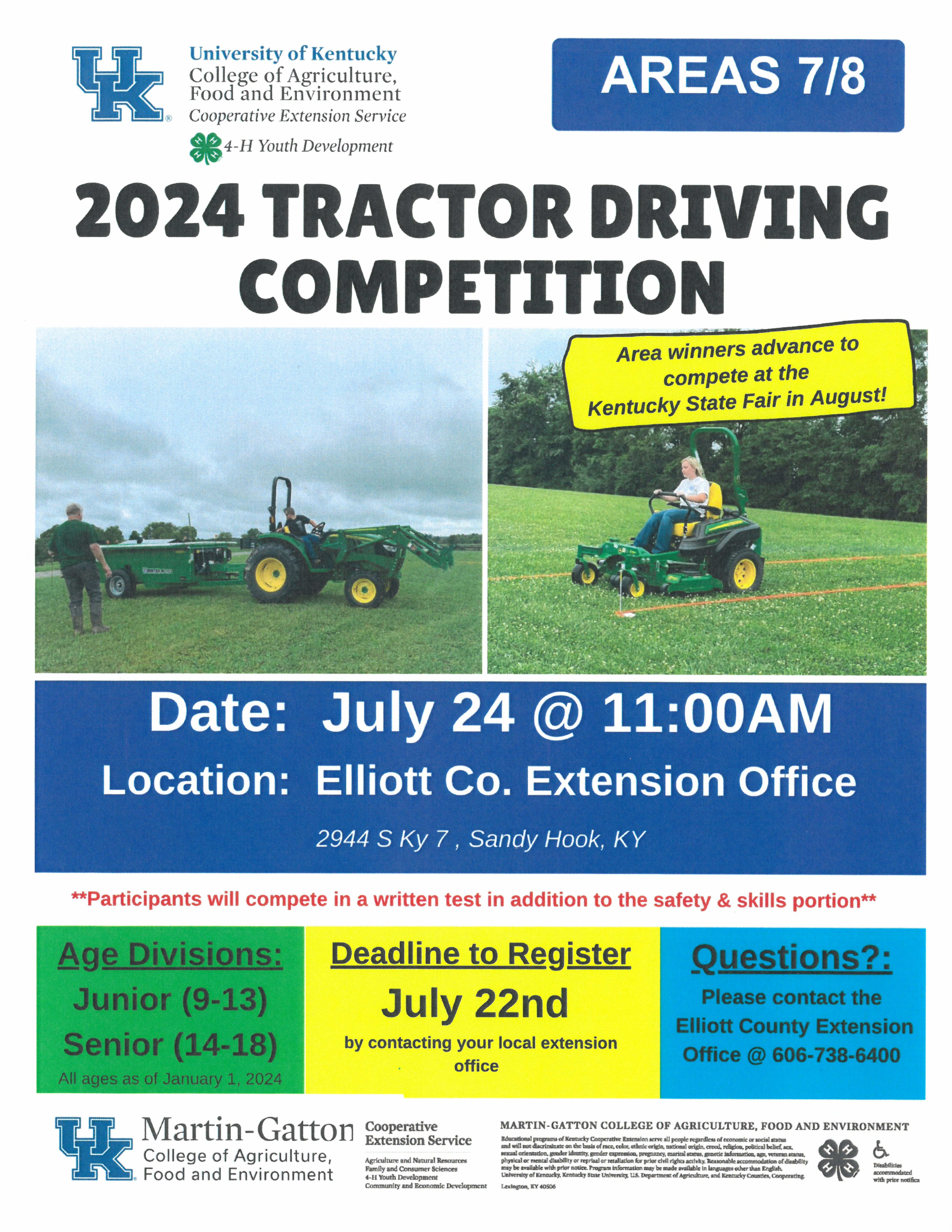 2024 Tractor Driving Competition flyer