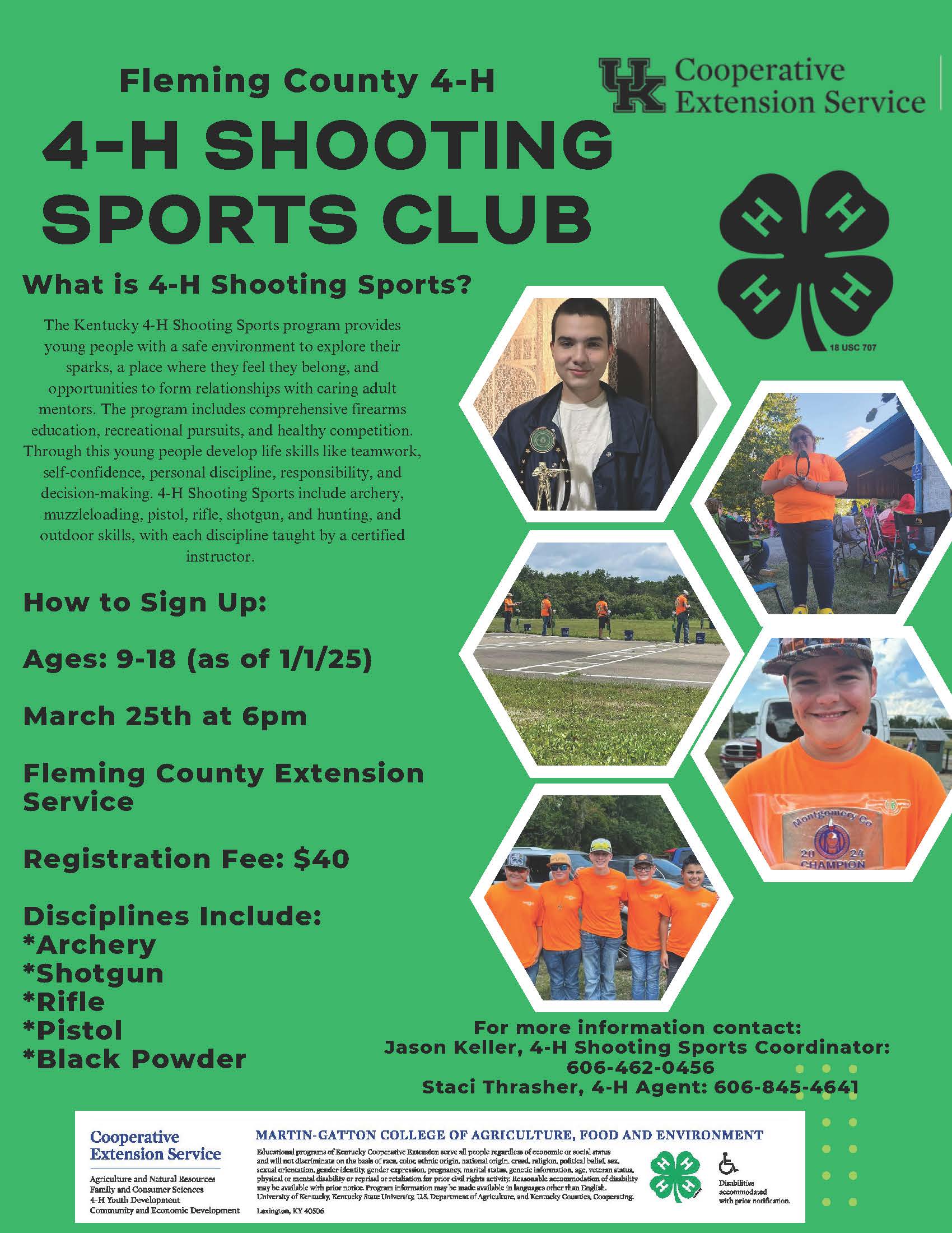 4-H Shooting Sports Registration flyer image
