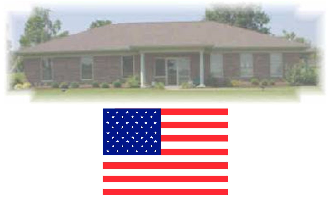 Happy Labor Day photo of office bldg and American Flag