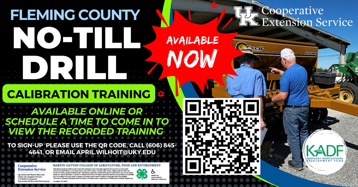 No-Till Drill - Online calibration training recording available now