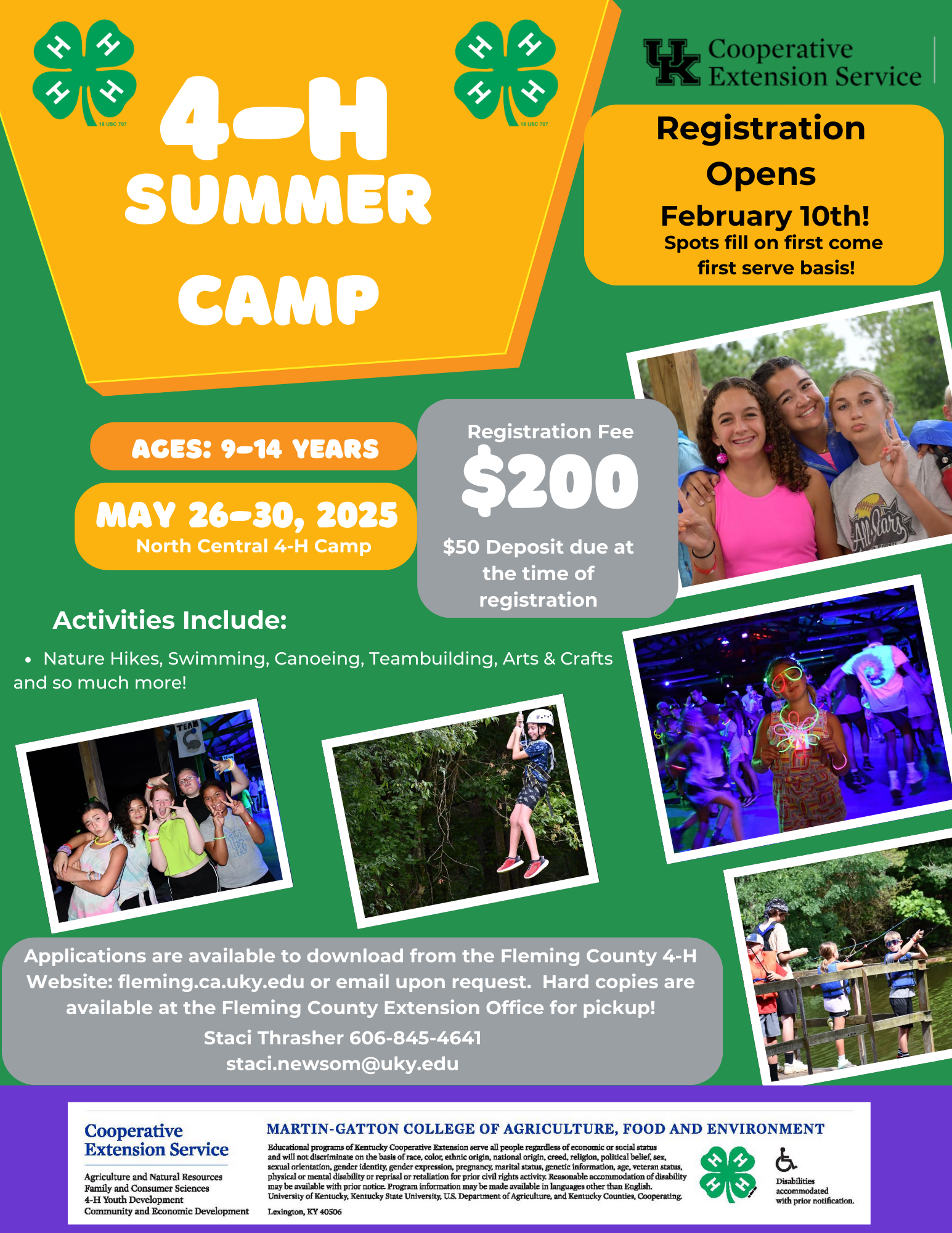 4-H Camp flyer 2025 