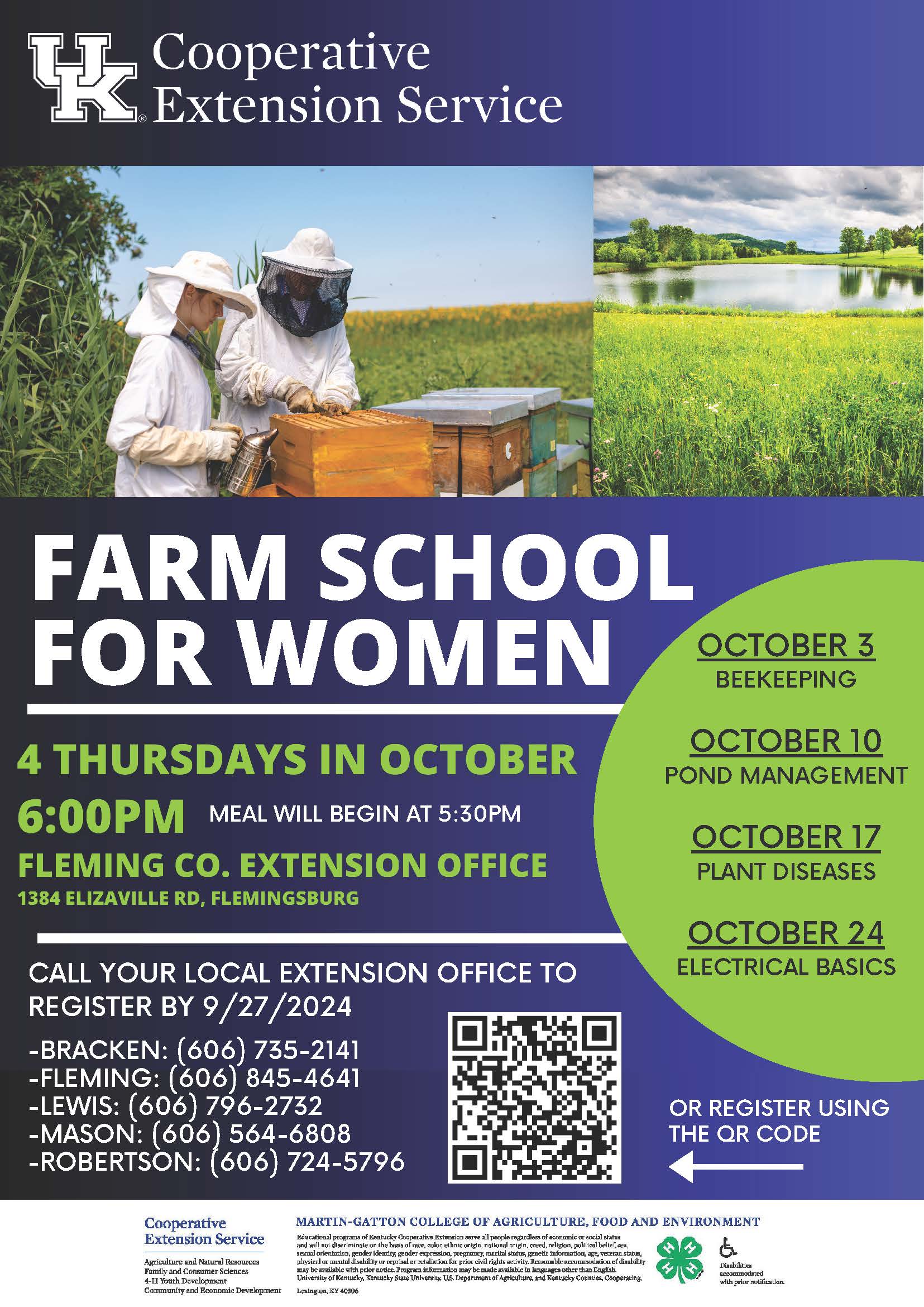 Farm School for Women 2024 flyer