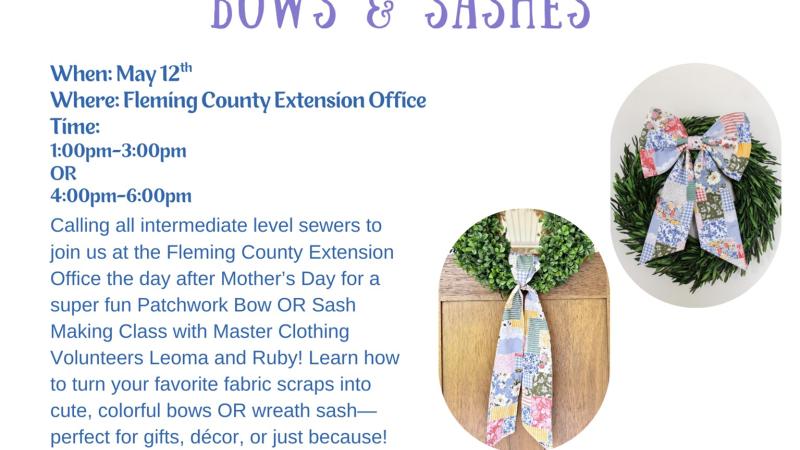 Patchwork Bow-Making Workshop flyer png